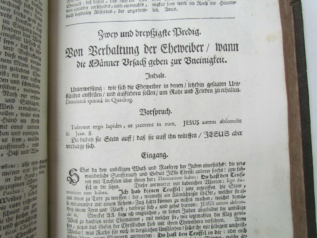 1740 ANTIQUE LEATHER BOUND FOLIO by FRANCISCO HUNOLT in GERMAN - 6