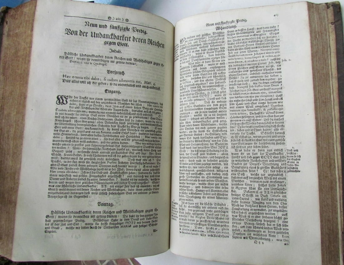 1740 ANTIQUE LEATHER BOUND FOLIO by FRANCISCO HUNOLT in GERMAN - 7