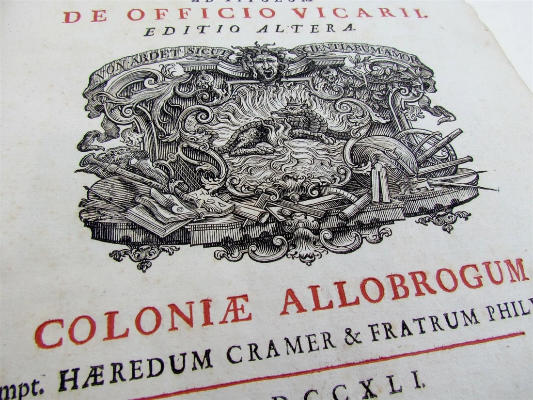 1741 VELLUM BOUND ANTIQUE FOLIO N. Fermosini HISPANI EPISCOPI OFFICIS ET SACRIS - 3