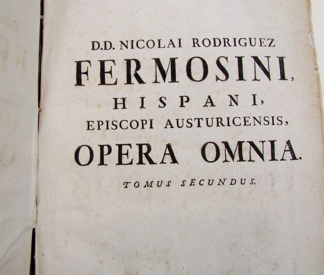 1741 VELLUM BOUND ANTIQUE FOLIO N. Fermosini HISPANI EPISCOPI OFFICIS ET SACRIS - 4