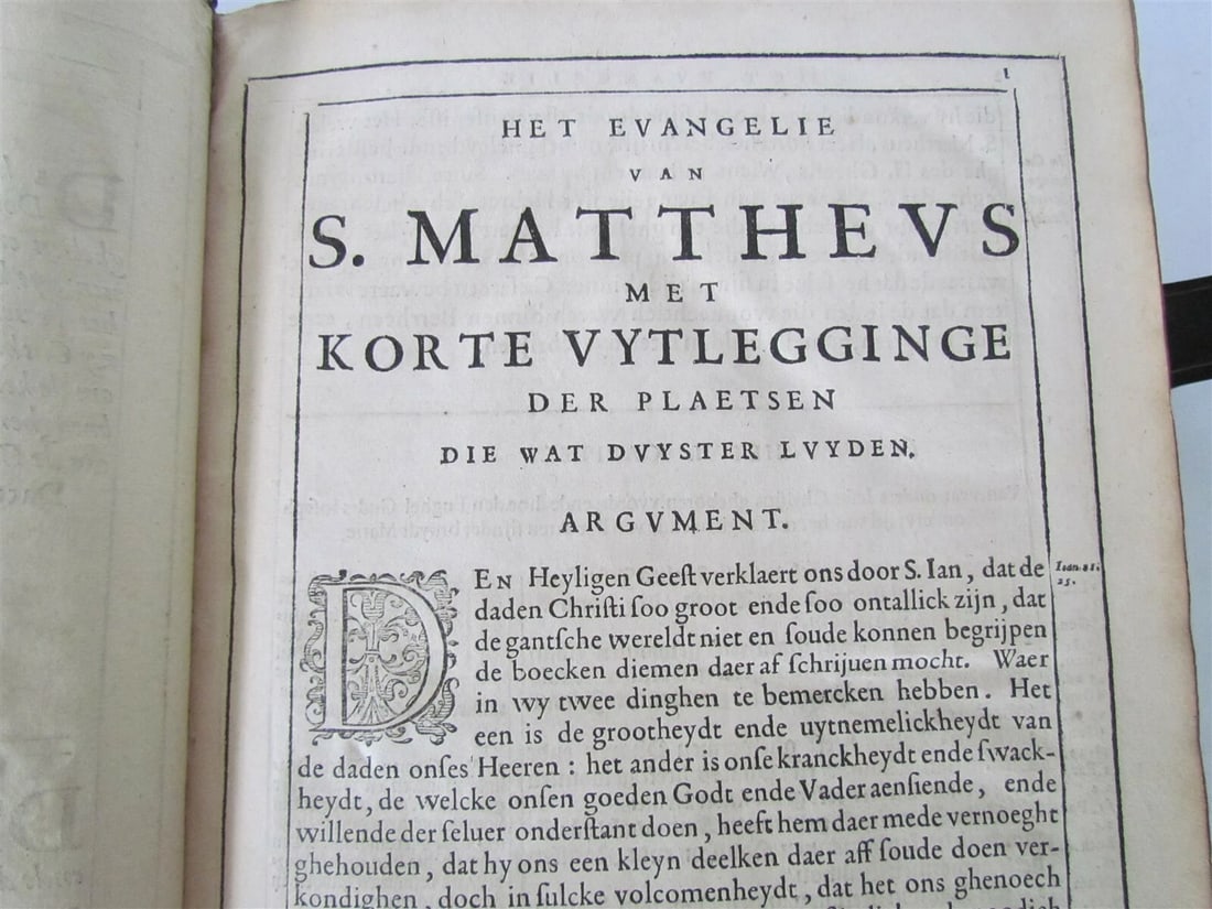 1614 BIBLE in DUTCH BIBLIA NEEERLANDICA NEW TESTAMENT antique FOILO - 7