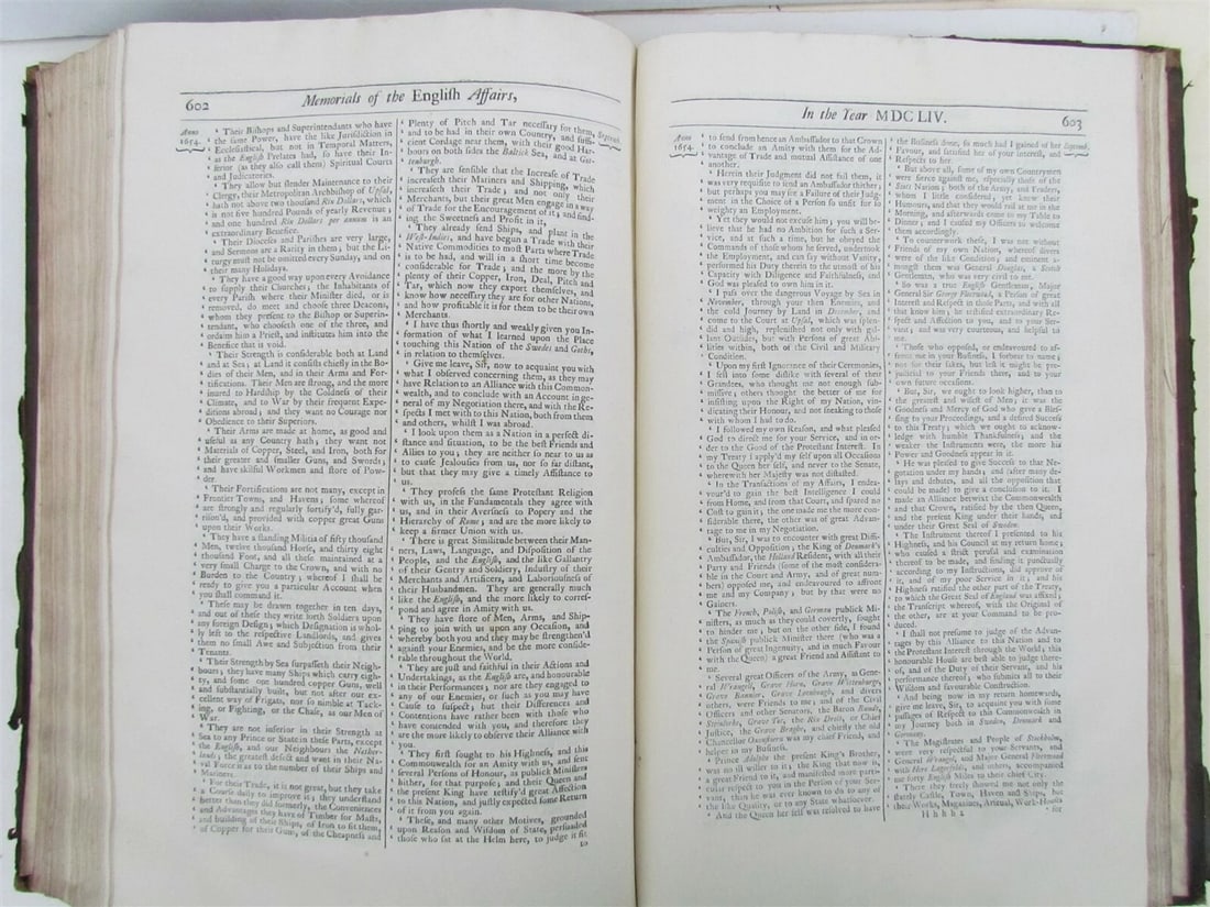 1732 MEMORIALS OF ENGLISH AFFAIRS by WHITELOCK antique LARGE FOLIO - 5
