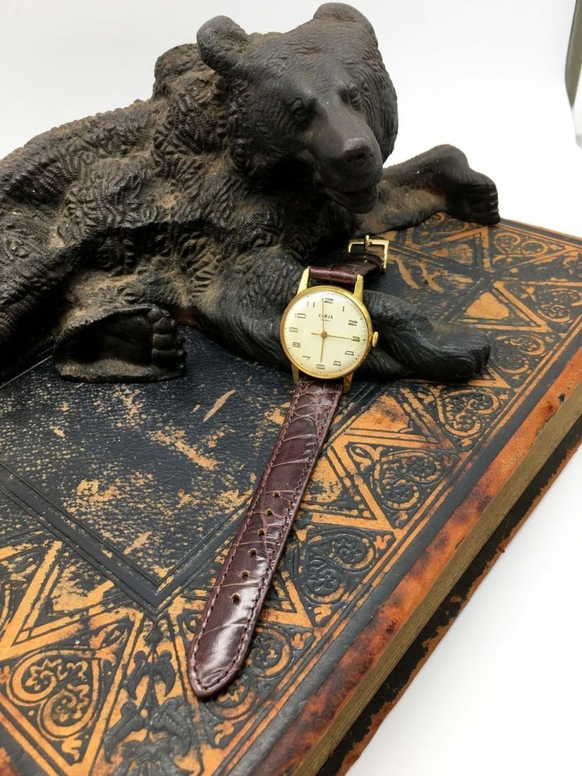 Zaria Mechanical Vintage Men Wrist Watch / Russian Antique Unisex White USSR - 3