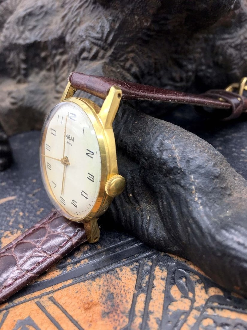 Zaria Mechanical Vintage Men Wrist Watch / Russian Antique Unisex White USSR - 5