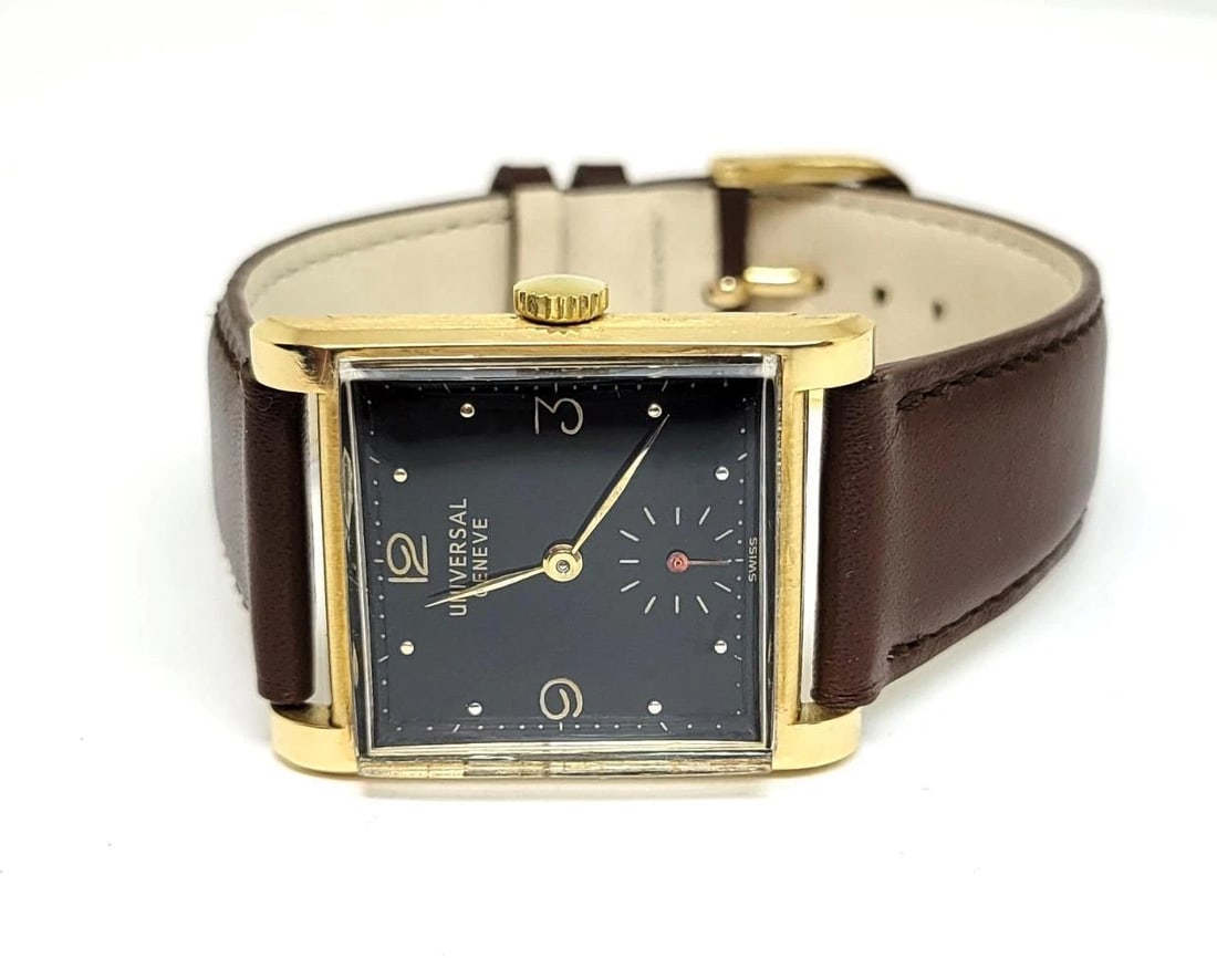 Vintage 18k UNIVERSAL GENEVE Mens 17 Jewels Winding Watch 109260 Cal 264* EXLNT - 3