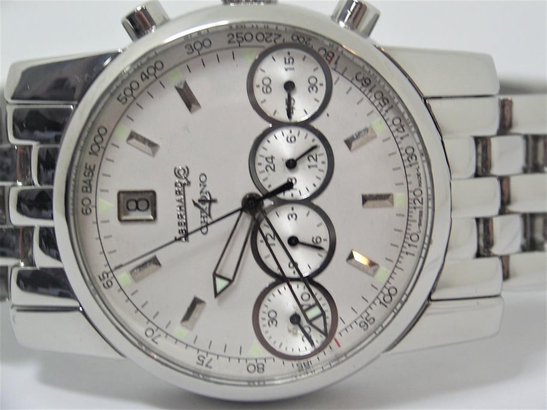 Mens S/Steel EBERHARD & Co. Chrono 4 AUTOMATIC Watch Ref 31041* EXLNT - 2