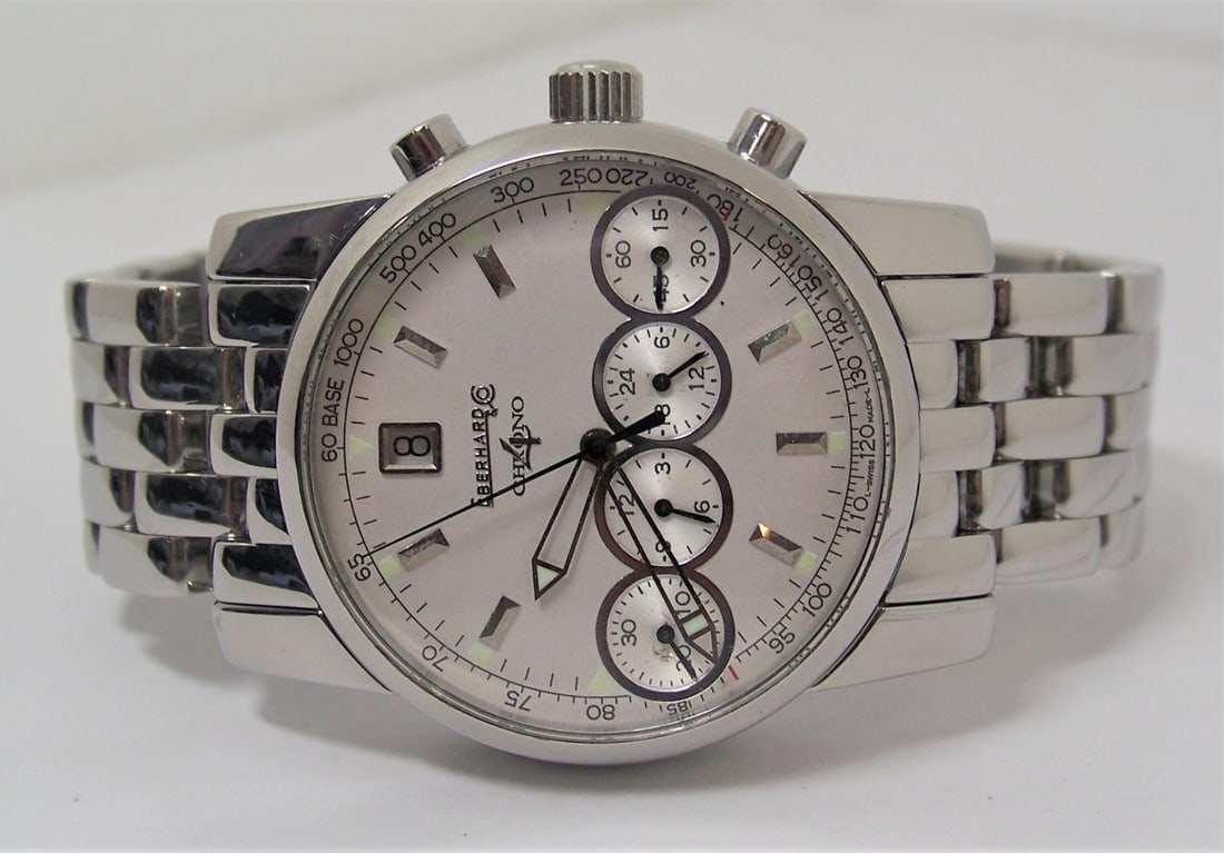 Mens S/Steel EBERHARD & Co. Chrono 4 AUTOMATIC Watch Ref 31041* EXLNT - 7