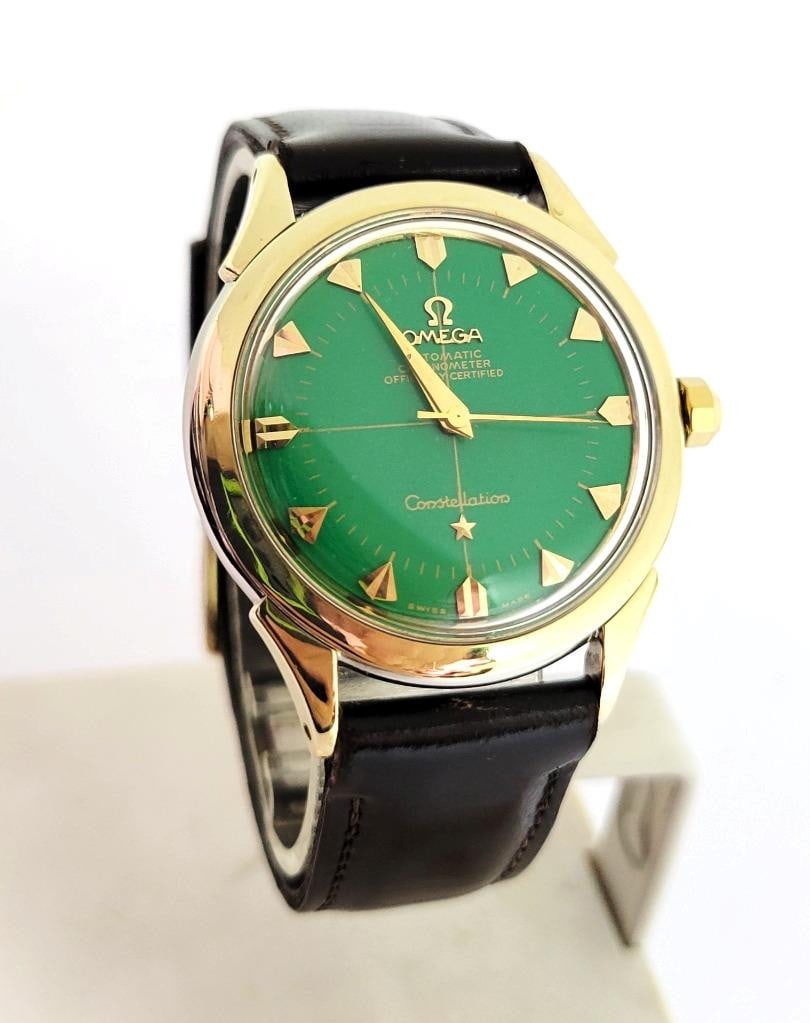 Vintage 14k Gold Cap OMEGA Constellation Automatic Watch Cal 501 2852 5 SC EXLNT: Vintage 14k Gold Cap OMEGA Constellation Automatic Watch Cal 501 2852 5 SC* EXLNT Serviced? This Men's Omega watch is Swiss made. Great present for yourself or someone you love as well as for vintage 