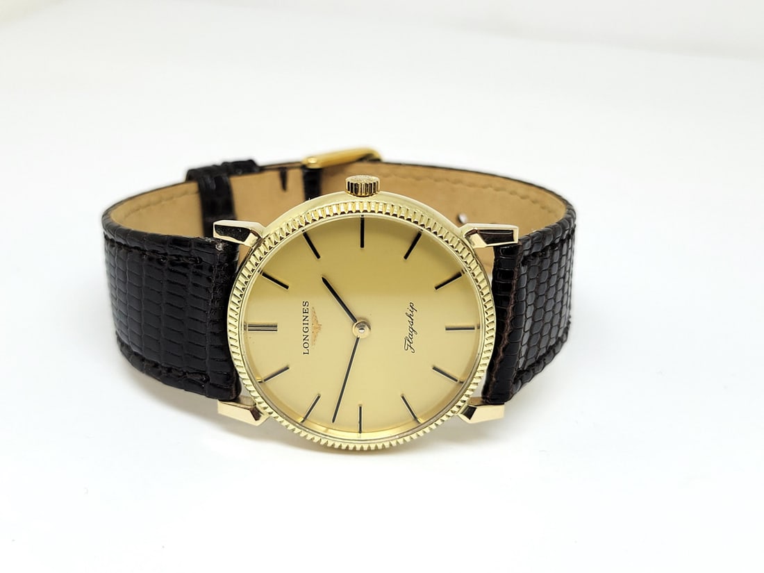 Vintage 14k LONGINES FLAGSHIP Winding Watch 1980s Cal 847.4* EXLNT SERVICED - 3