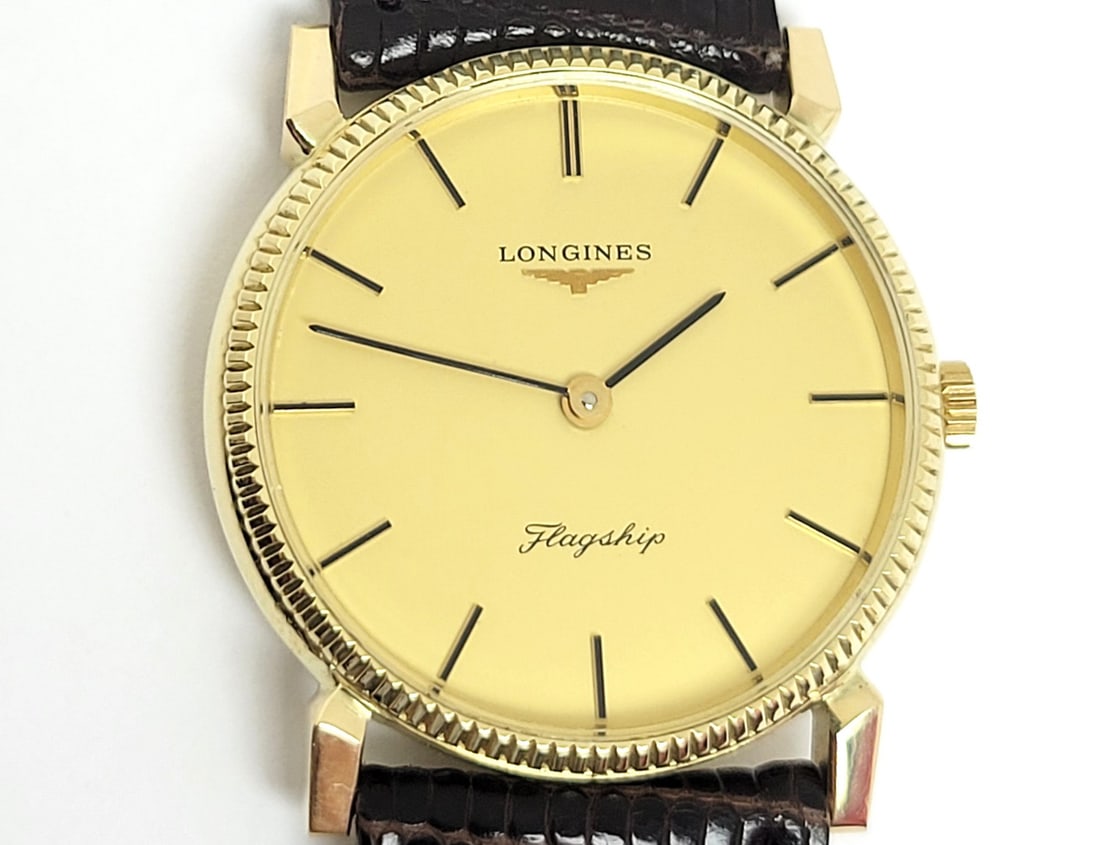 Vintage 14k LONGINES FLAGSHIP Winding Watch 1980s Cal 847.4* EXLNT SERVICED - 9