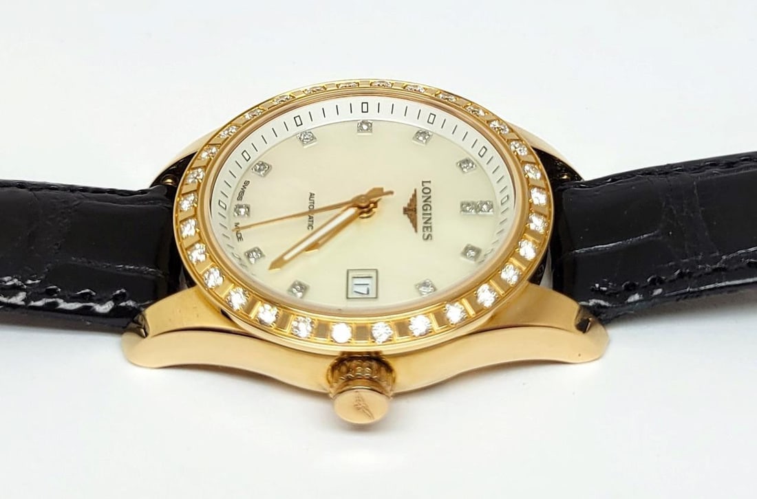 Ladies 18k Rose LONGINES CONQUEST CLASSIC AUTOMATIC Watch L2.285.9* EXLNT - 8