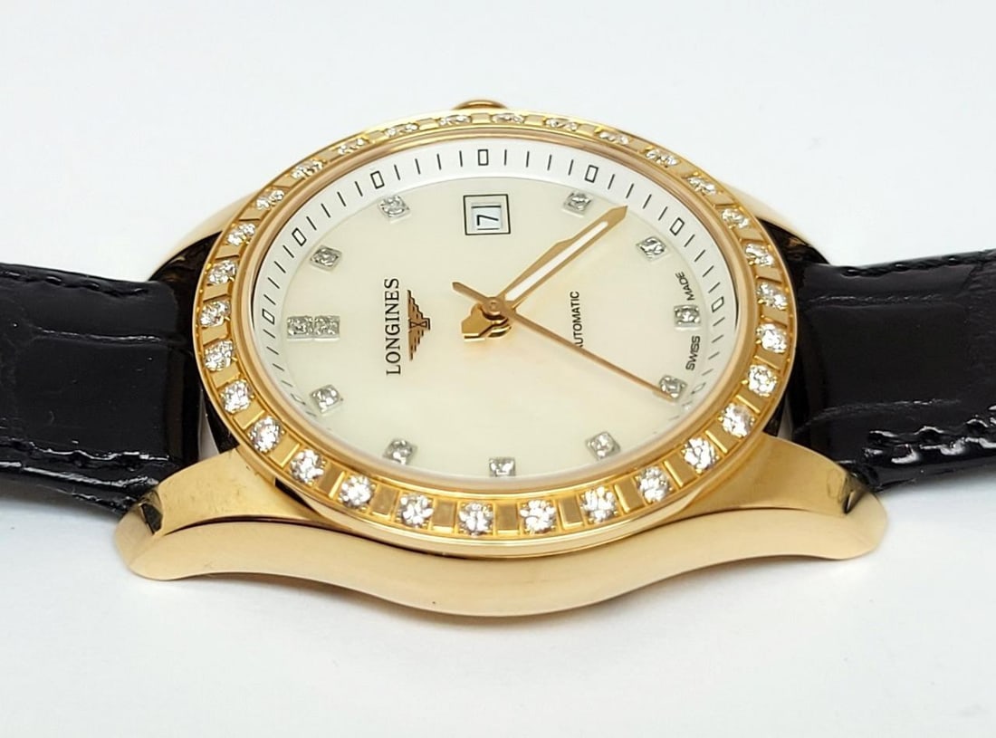 Ladies 18k Rose LONGINES CONQUEST CLASSIC AUTOMATIC Watch L2.285.9* EXLNT - 9