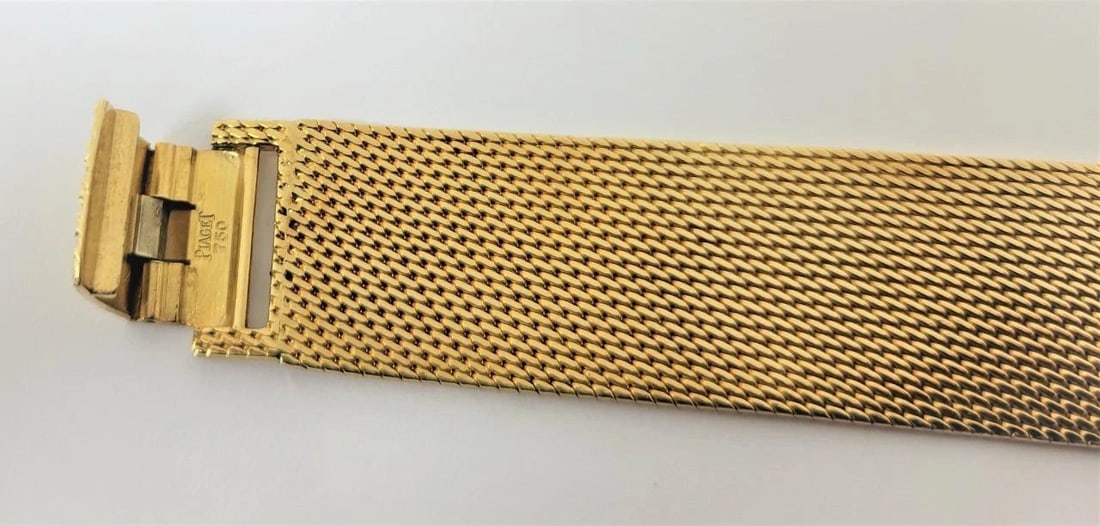 Unisex PIAGET ALTIPLANO 18k Yellow Gold Winding Watch Mesh Bracelet Ref 900319 - 7