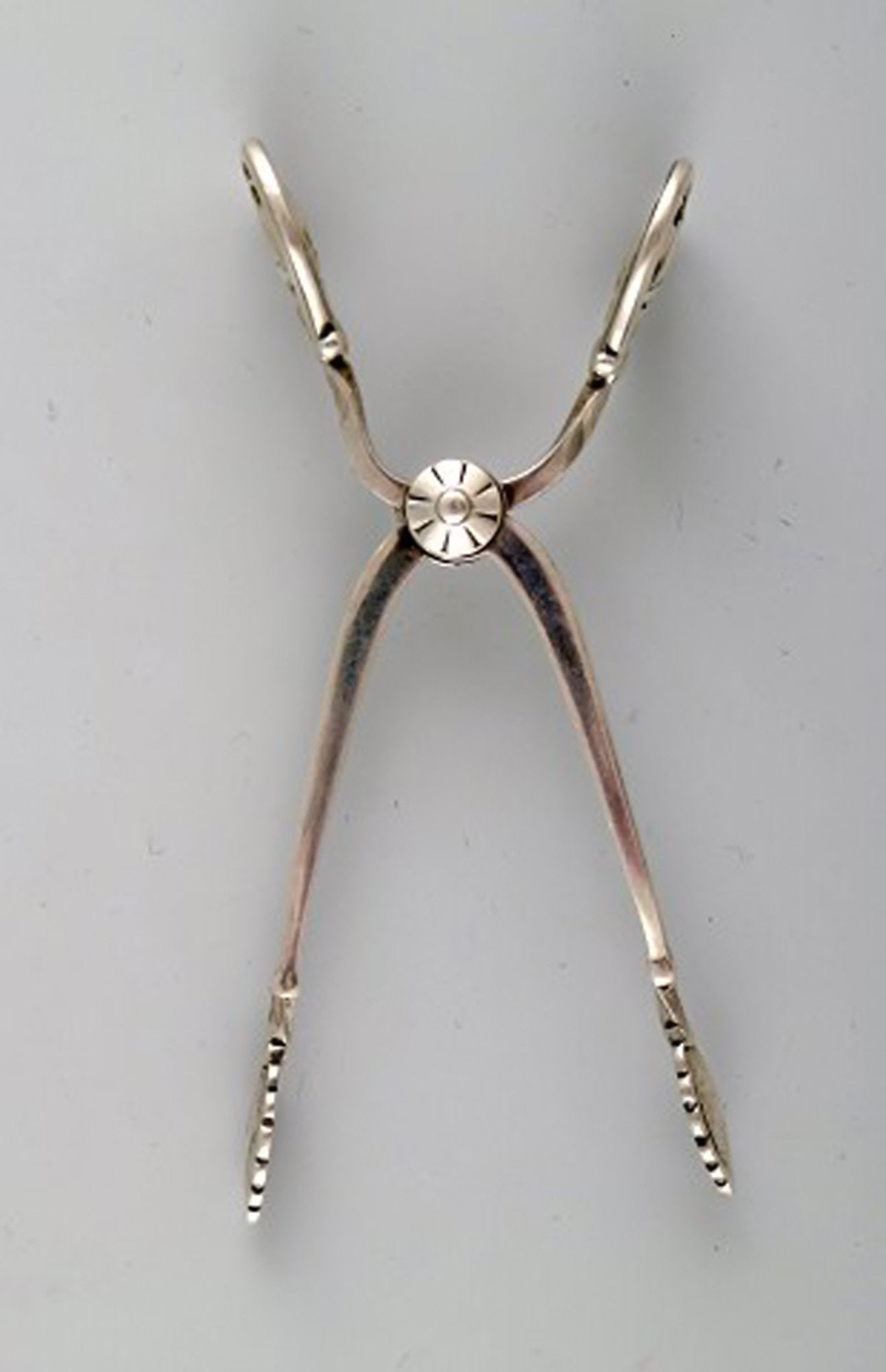 Georg Jensen sugar tang in sterling silver, 'blossom'. - 2