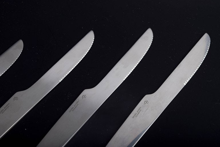 Arne Jacobsen for Georg Jensen, Denmark. Set of five dinner knives in stainless steel. Approx. - 2