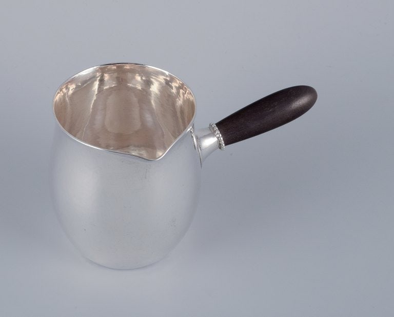 Georg Jensen pitcher in sterling silver with an ebony handle. - 2