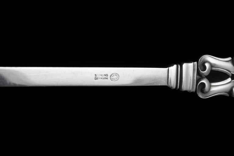 Georg Jensen Acorn, Denmark. Set of two silver lobster forks in the Acorn pattern. After 1944. - 4