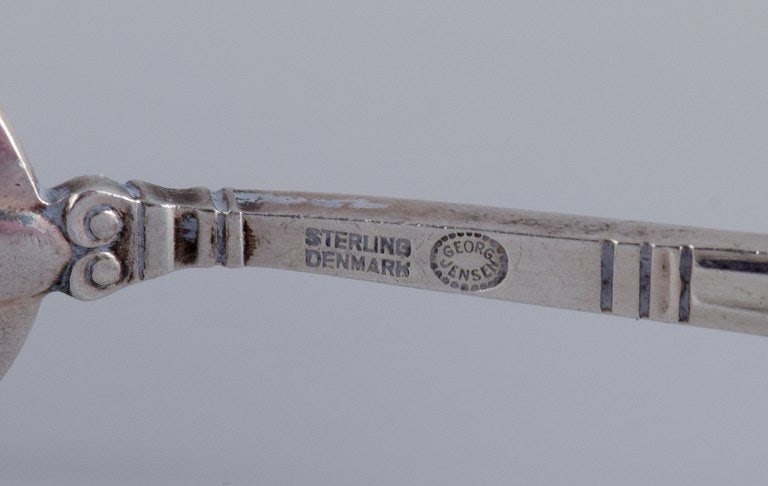 Georg Jensen, a set of six Acorn cocktail spoons/caffe latte spoons in sterling silver. - 3