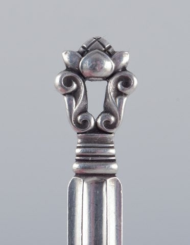 Georg Jensen, a set of six Acorn cocktail spoons/caffe latte spoons in sterling silver. - 4