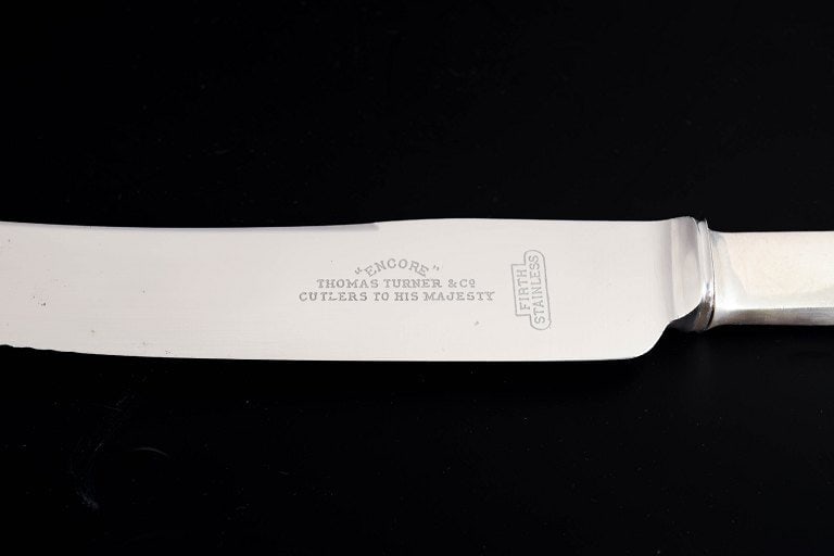 Evald Nielsen, Denmark. Two dinner knives in sterling silver and stainless steel. Approx. 1930s. - 5