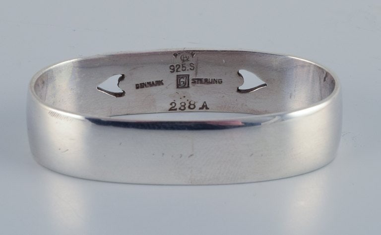 Georg Jensen, Art Deco napkin ring in sterling silver. - 4