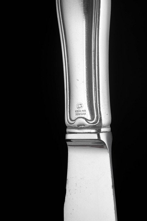 Georg Jensen, Denmark. Dinner knife in stainless steel and sterling silver. Produced after 1944. - 5