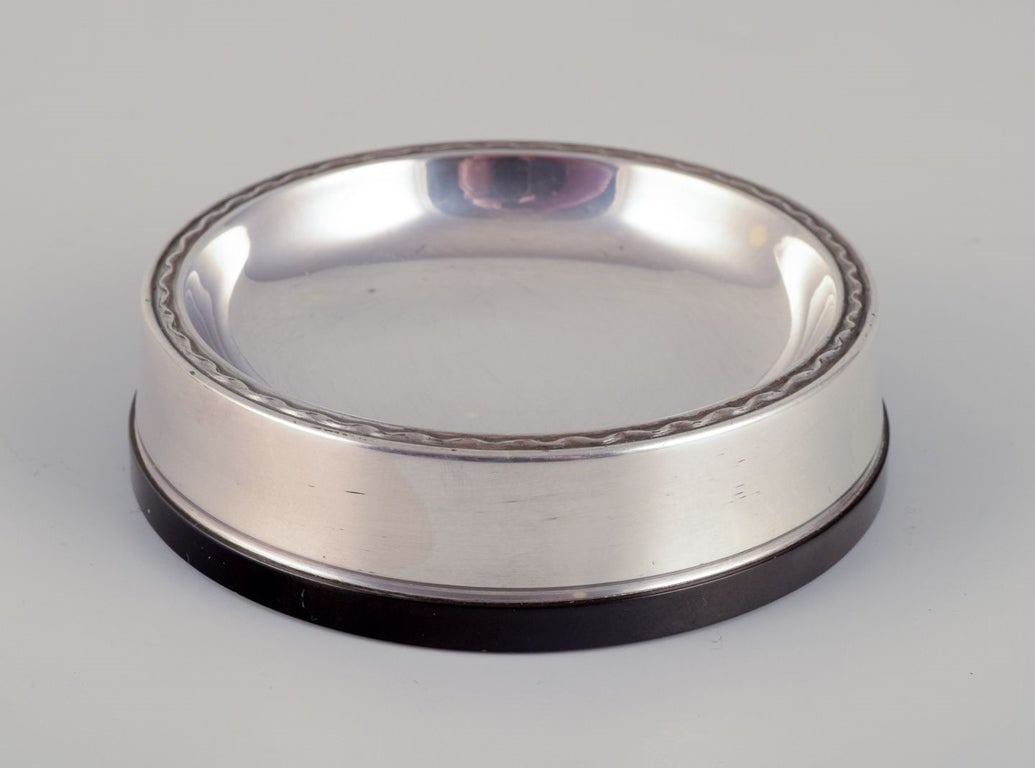 GAB, Sweden. Two salt cellars in 830 silver and bakelite. 1960s. - 2