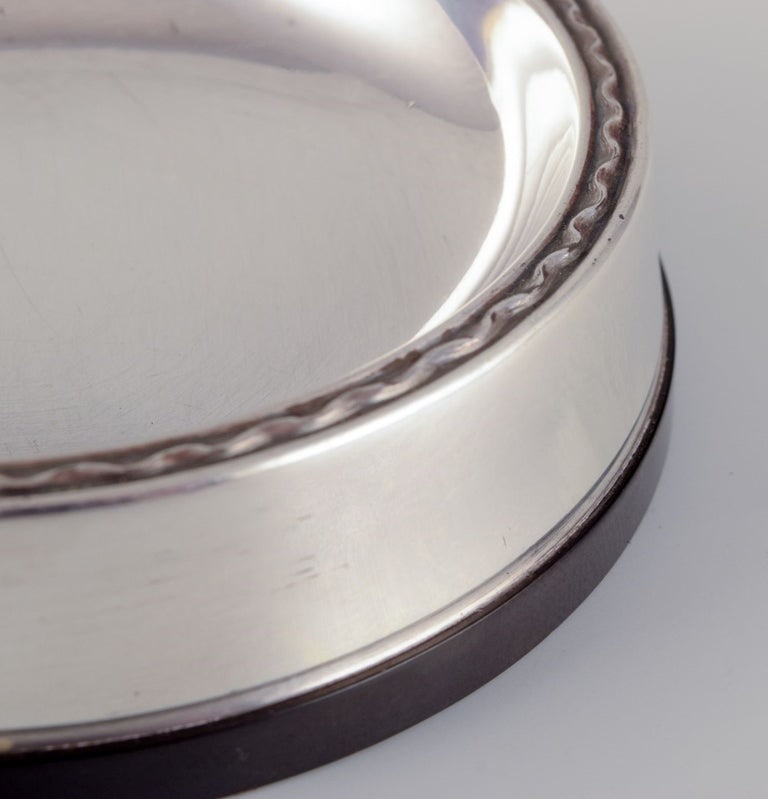 GAB, Sweden. Two salt cellars in 830 silver and bakelite. 1960s. - 3