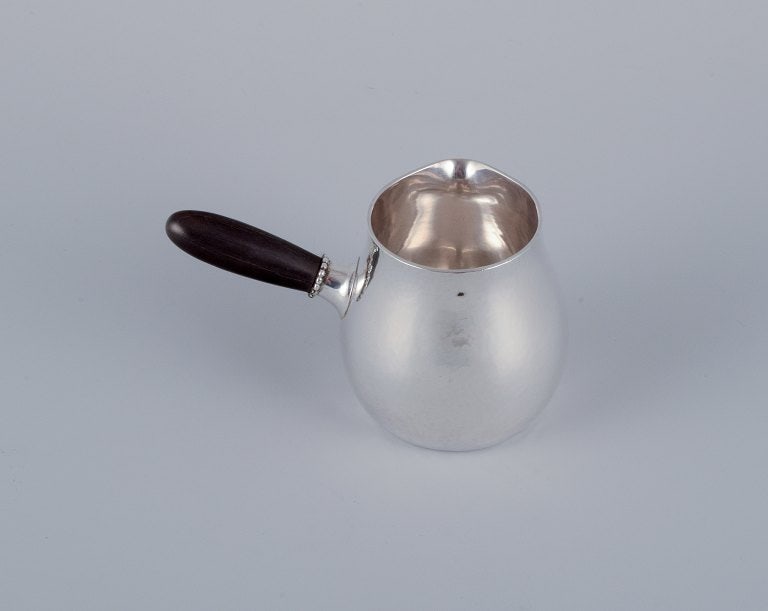 Georg Jensen creamer in sterling silver with an ebony handle. - 3