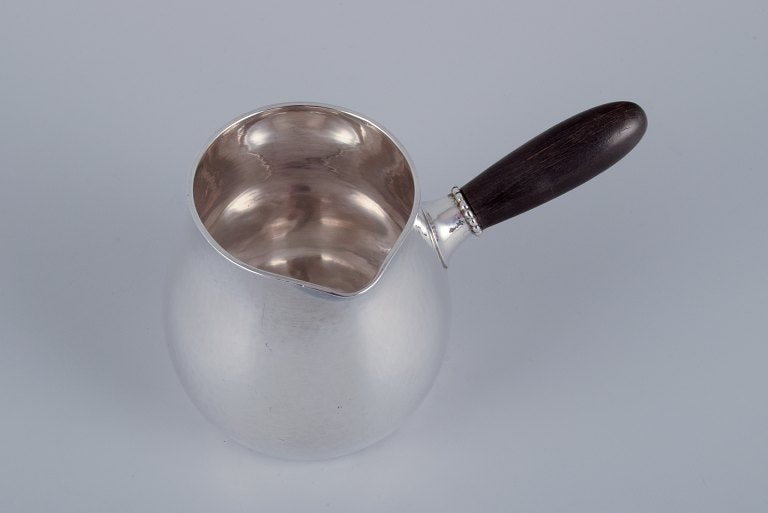 Georg Jensen creamer in sterling silver with an ebony handle. - 5