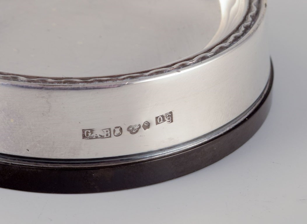GAB, Sweden. Four salt cellars in 830 silver and bakelite. 1960s - 3