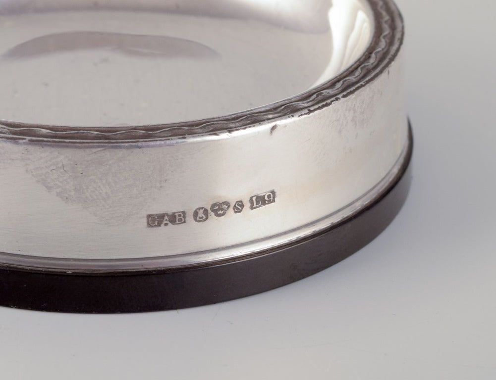 GAB, Sweden. Four salt cellars in 830 silver and bakelite. 1960s - 5