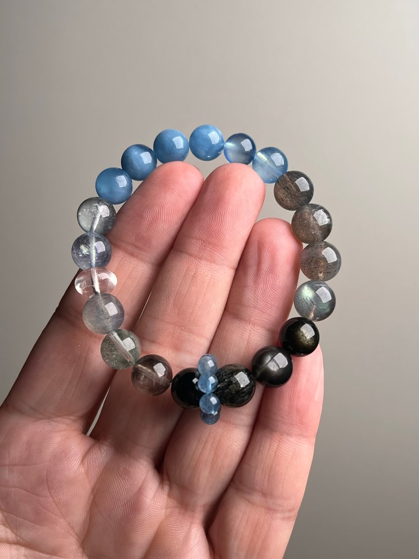 Natural Multi-Gemstone Bracelet - 6