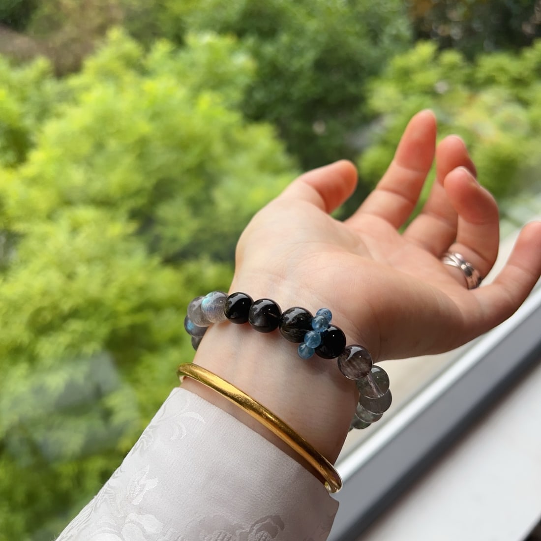 Natural Multi-Gemstone Bracelet - 7