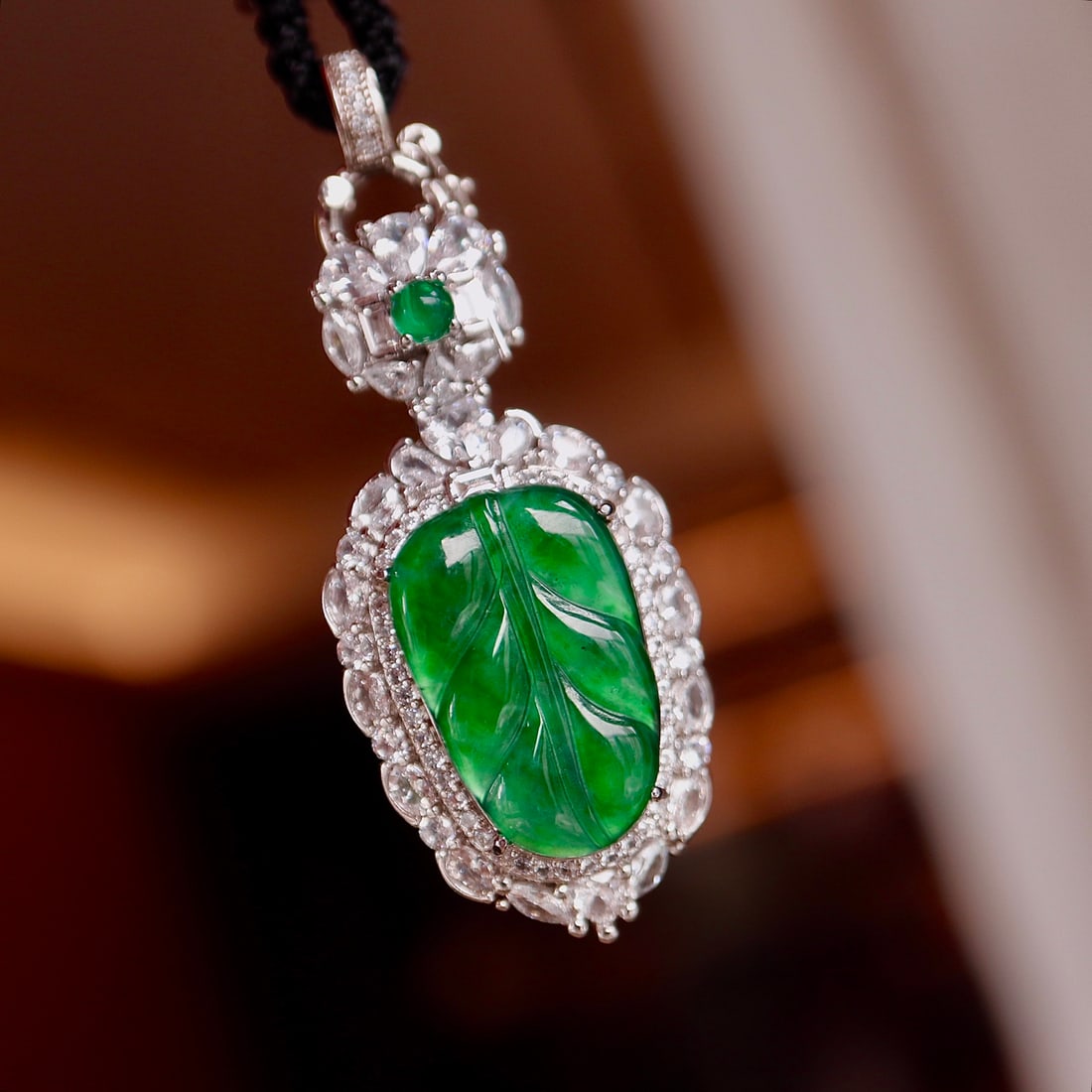 Natural Jadeite Pendant - 4