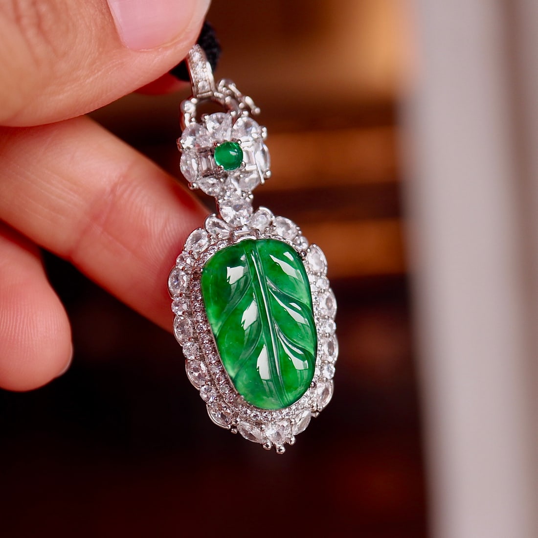 Natural Jadeite Pendant - 8