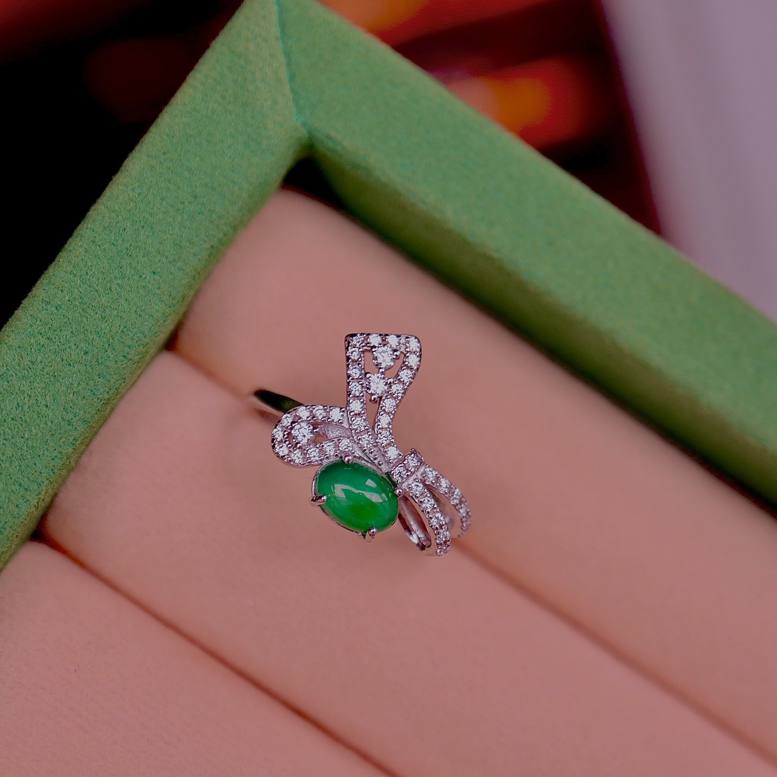 Natural Jadeite Ring - 5