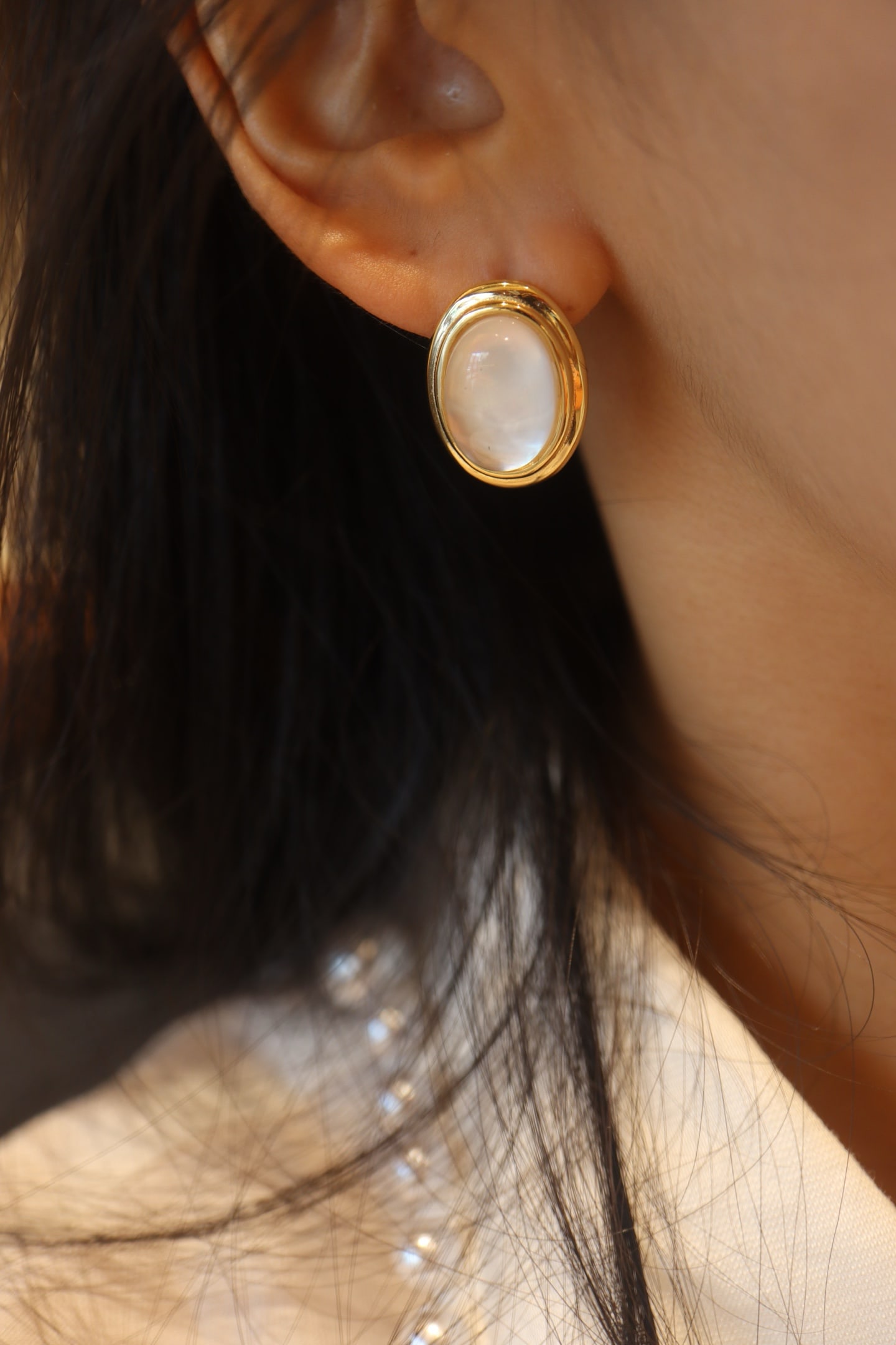 Natural White Crystal Earrings - 7
