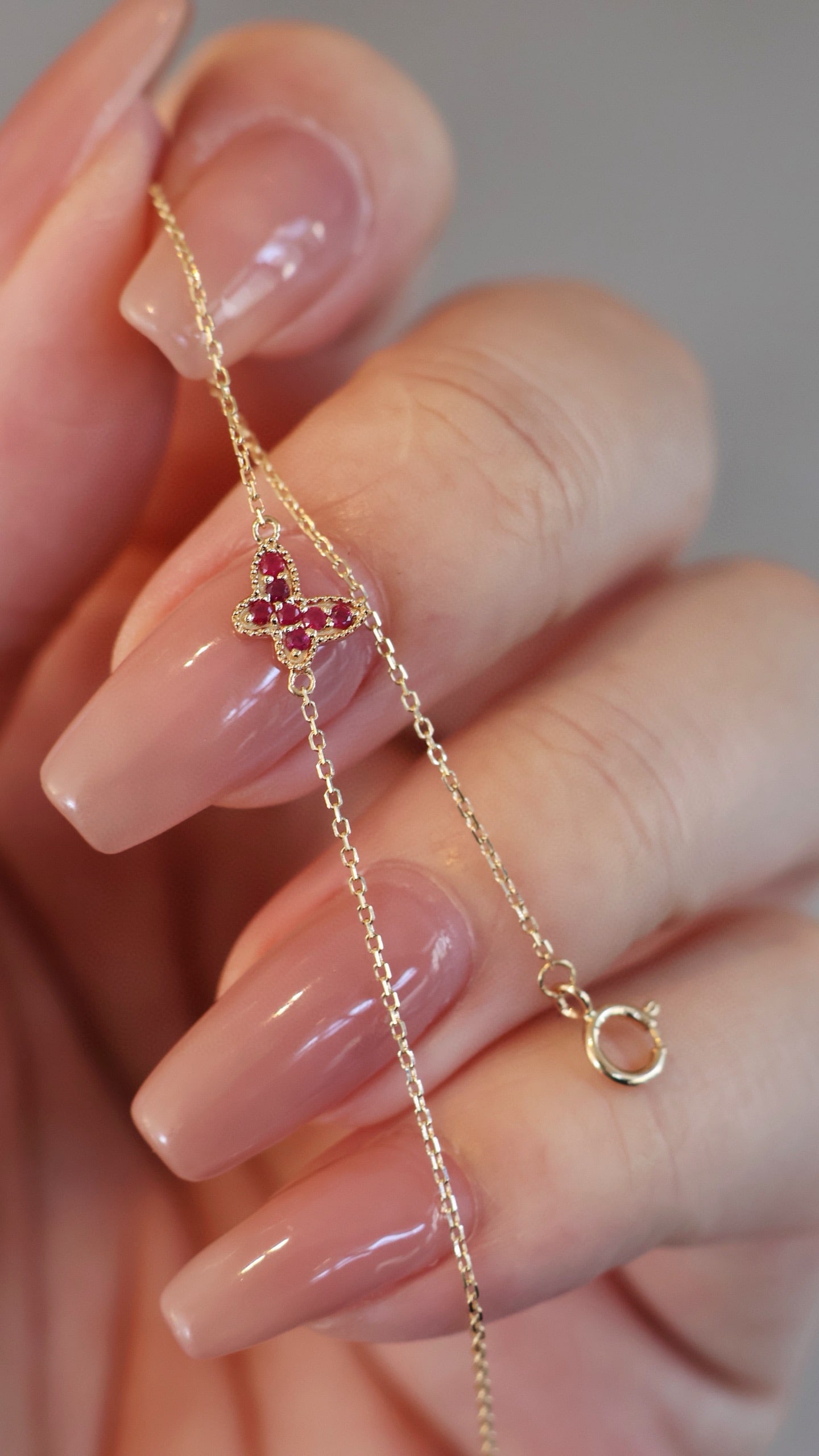 18K Gold Ruby Bracelet - 6