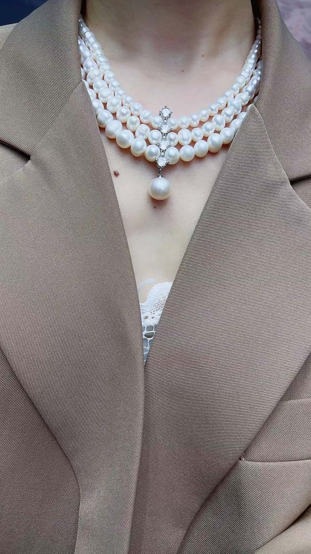 Natural White Pearl Multi-layer Necklace - 3