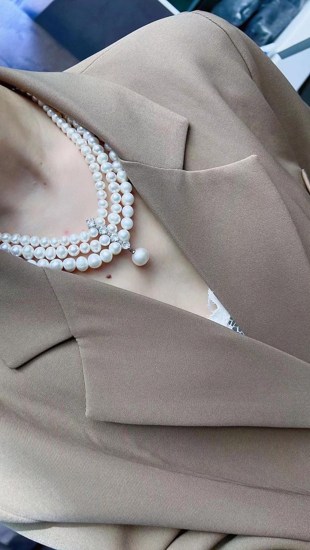 Natural White Pearl Multi-layer Necklace - 4