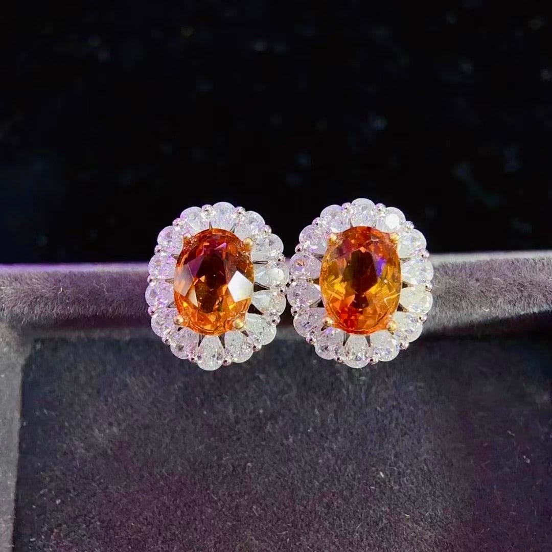 925 Silver Natural Citrine Earrings - 4