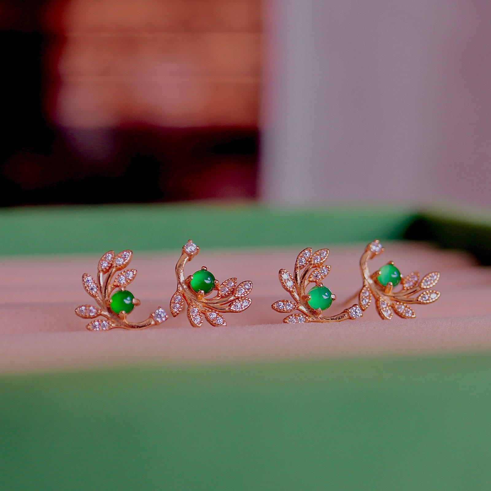 S925 Silver Natural Jade Earrings - 3