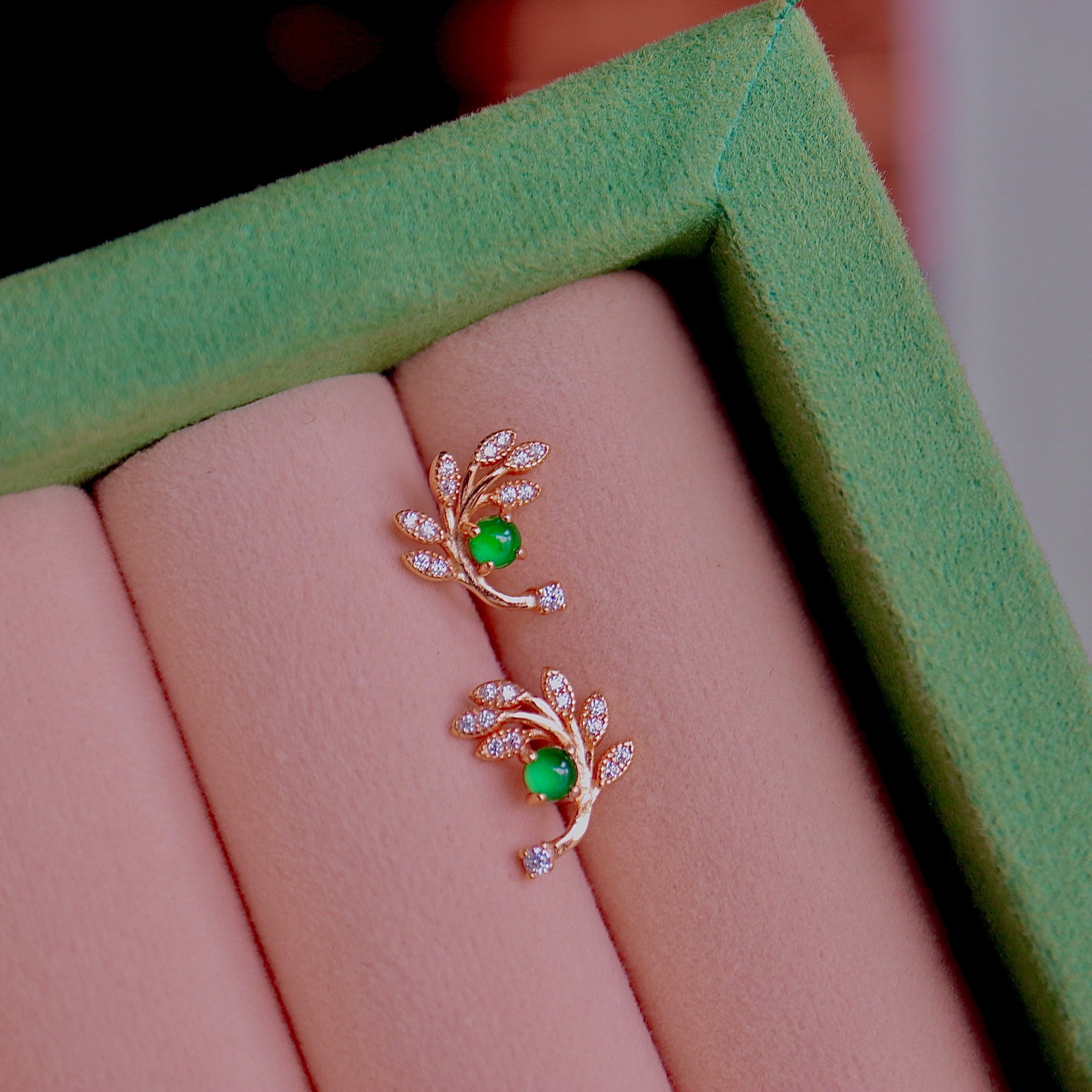 S925 Silver Natural Jade Earrings - 4