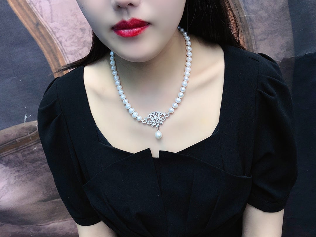 Natural Pearl Necklace - 7