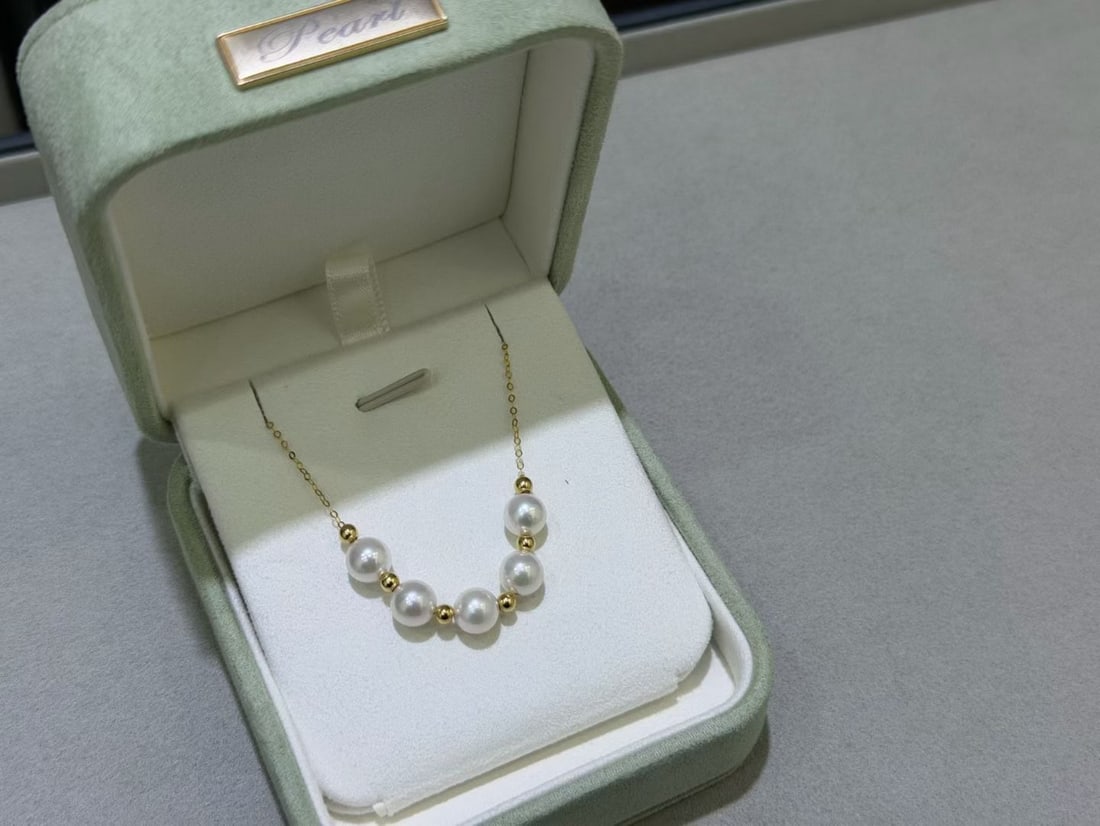 18K Gold Pearl Necklace - 3