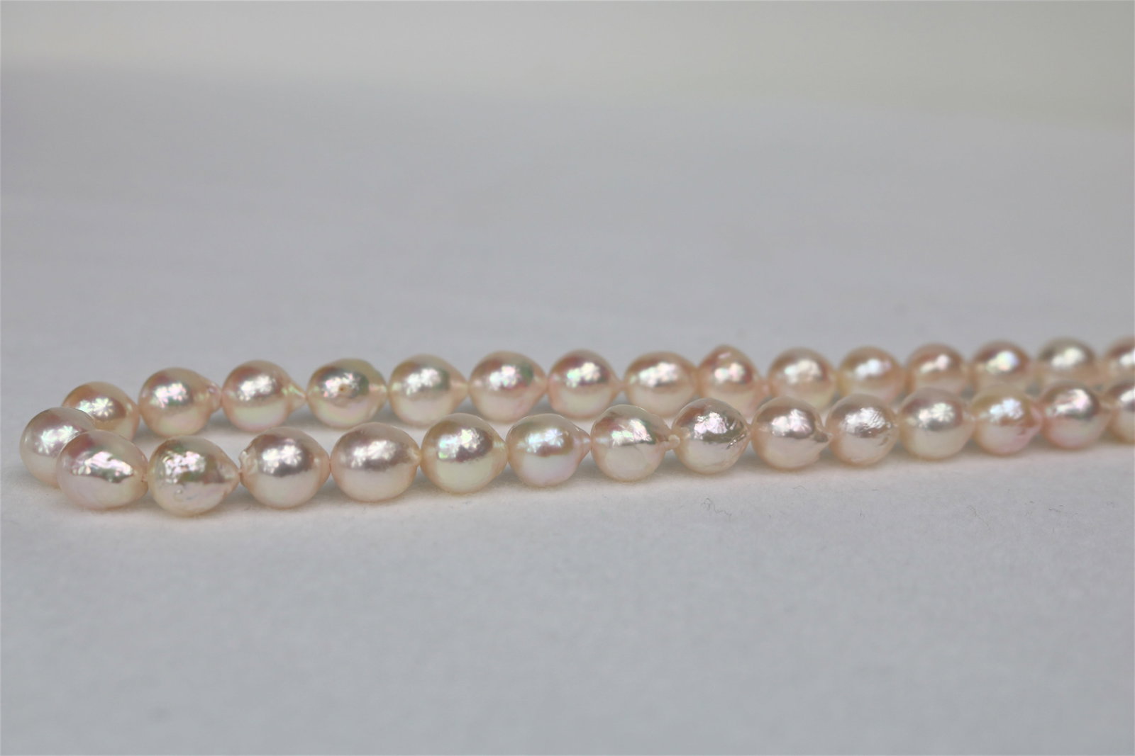 8-8.5mm Japanese Akoya Baroque Necklace with 14k Clasp - 2