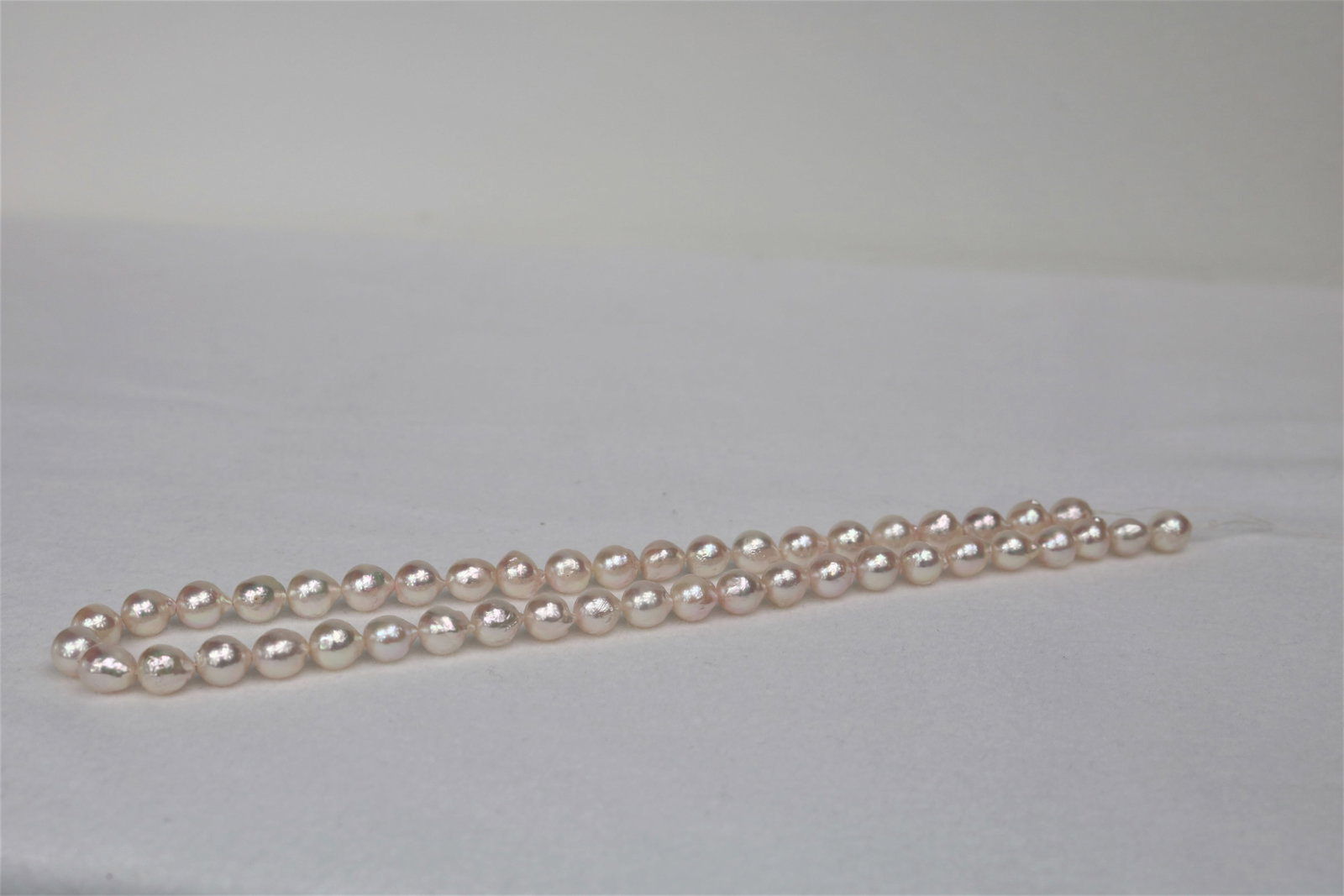 8-8.5mm Japanese Akoya Baroque Necklace with 14k Clasp - 3