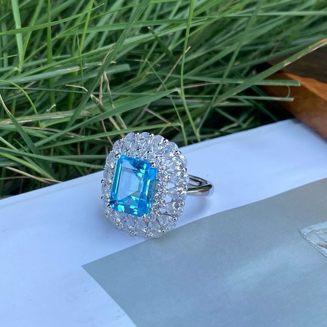 925 Silver Natural Topaz Ring - 2