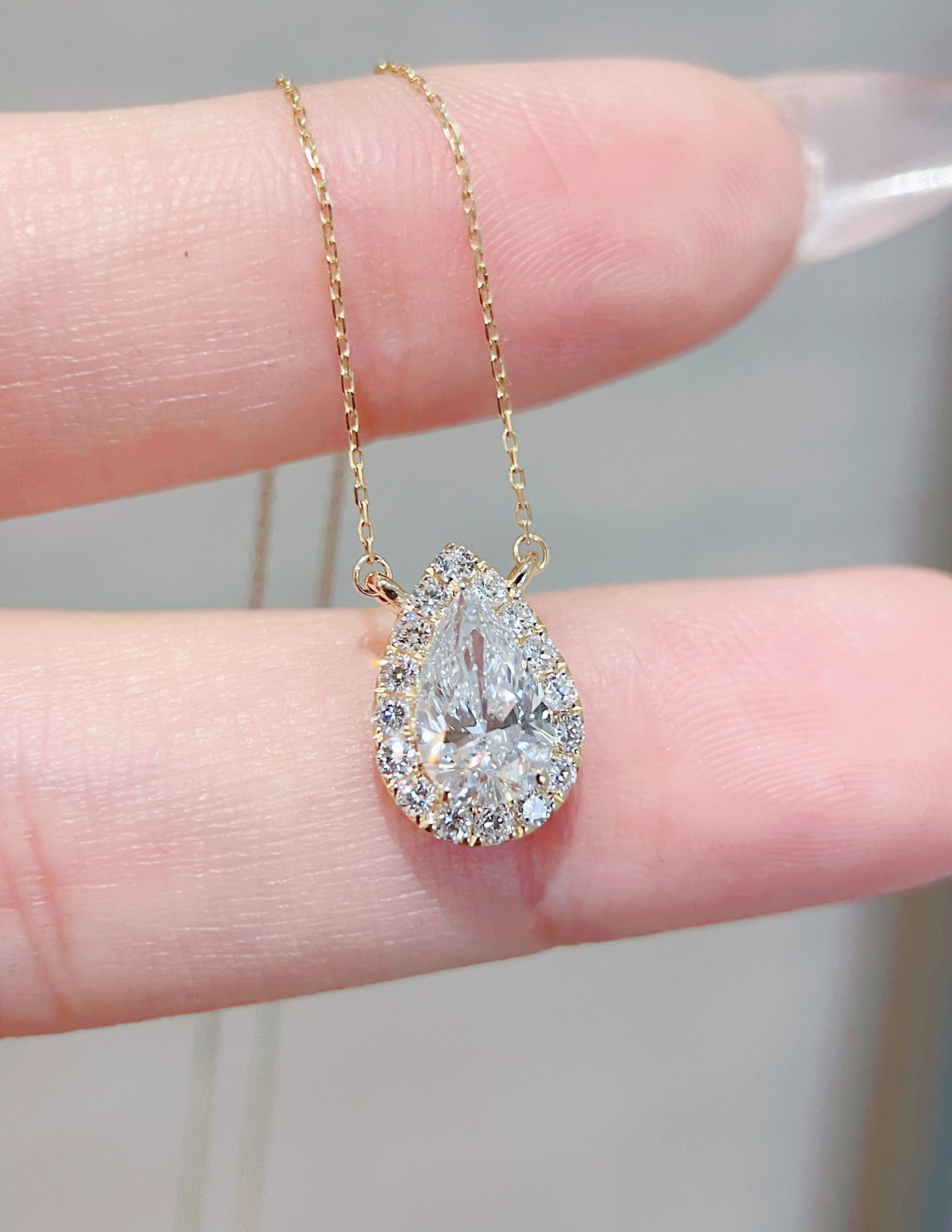 18K Gold Lab-Grown Diamond Necklace - 4